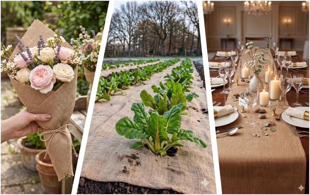 Premium Natural Burlap Fabric Roll – Multipurpose for Gardening, Weddings, Cr...