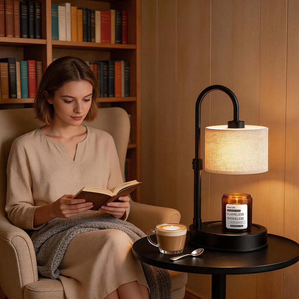 Dimmable Candle Warmer Lamp with Remote Control & Timer