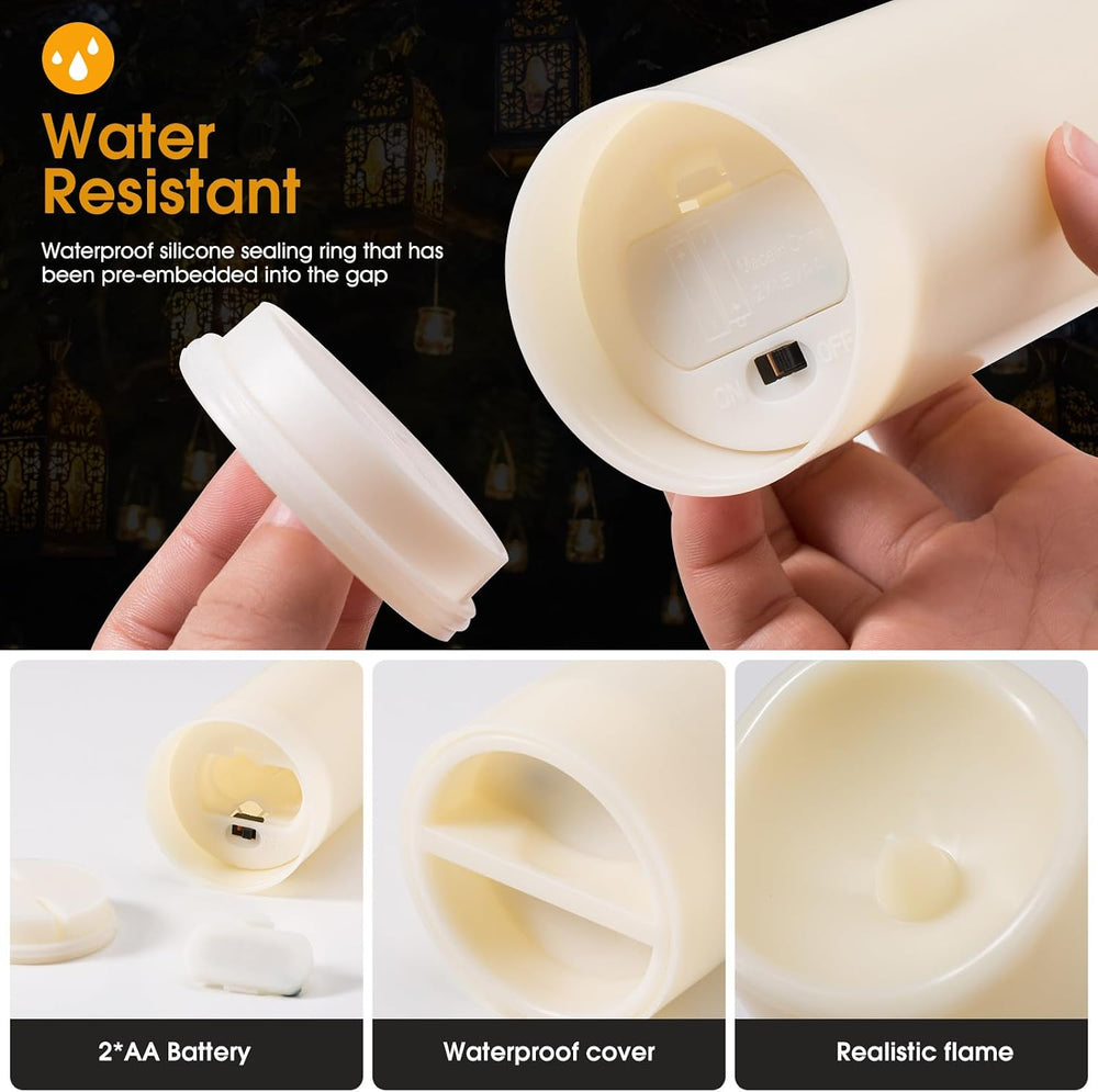 fclayvts 24-Pack LED Flameless Candles with Remote Control -Flickering Electr...