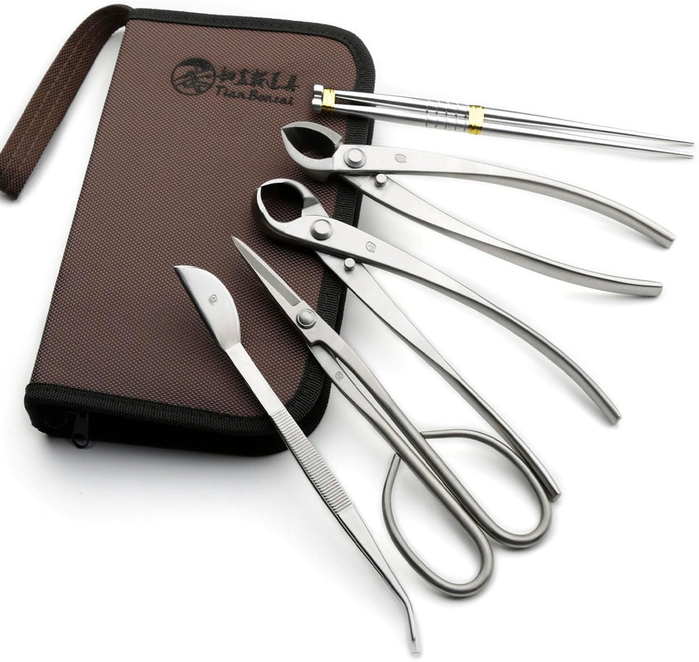 Bonsai Tools 5-Piece Alloy Steel Bonsai tool Kit In Cluding 210mm Long Handle...