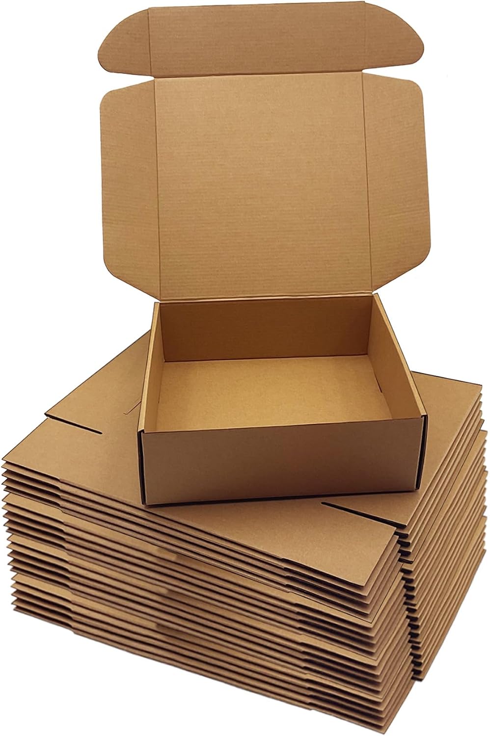 10x10x3 inch Shipping Boxes 20 Pack, Brown Corrugated Cardboard Mailer Box