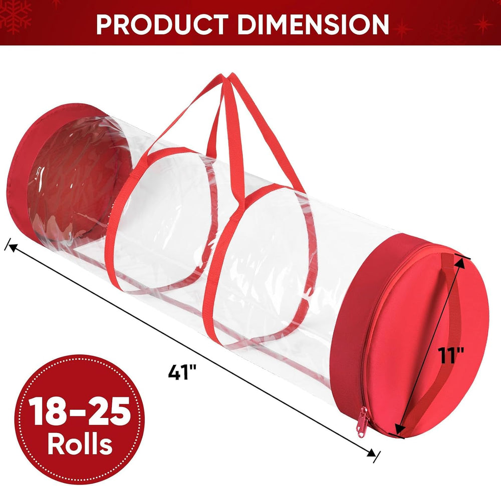 BALEINE Christmas Wrapping Paper Organizer Storage, 41" Gift Wrapping Pa...
