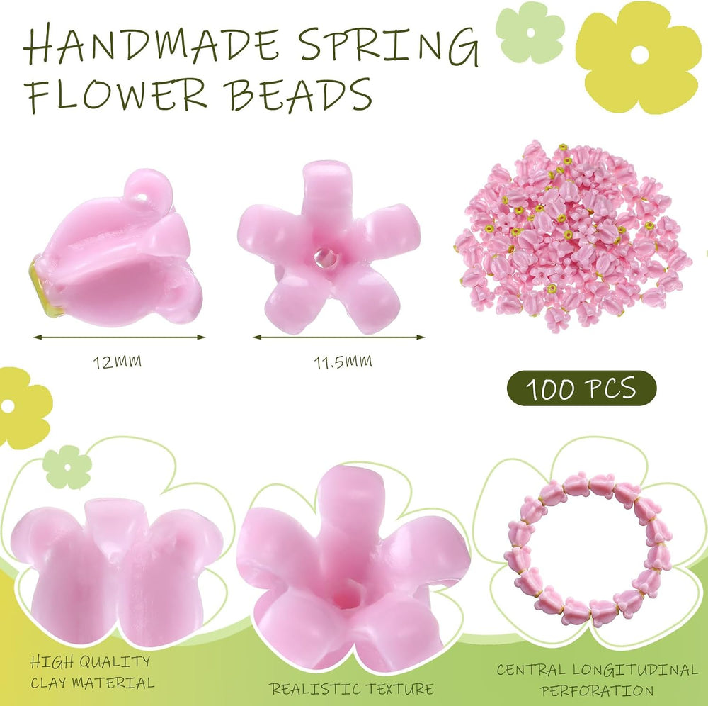 Jutom 100 Pcs Pastel Pink Crown Flower Beads for Hawaiian Lei Making