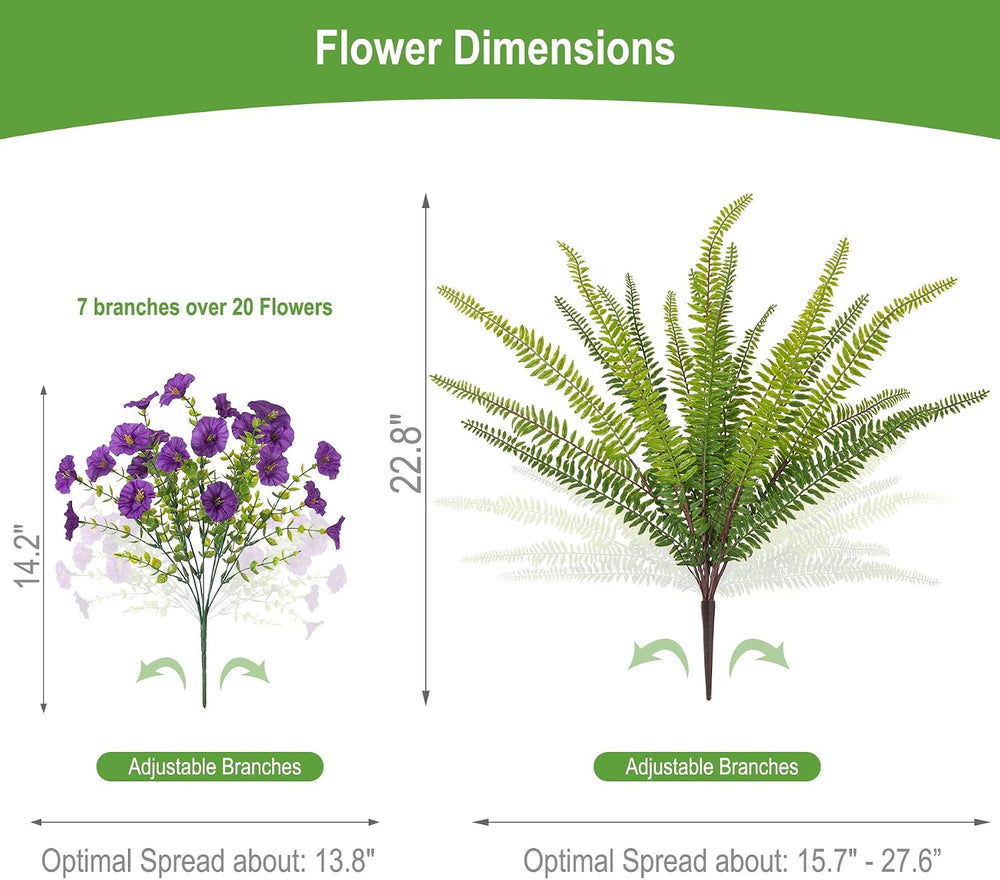 Artificial Flowers for Outdoors Faux Plants Outside Indoor