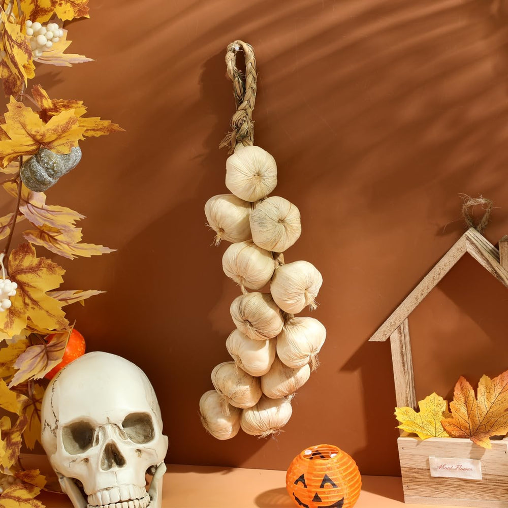 Cabilock 1 pc Halloween Artificial Garlic String, Simulation Artificial Lifel...