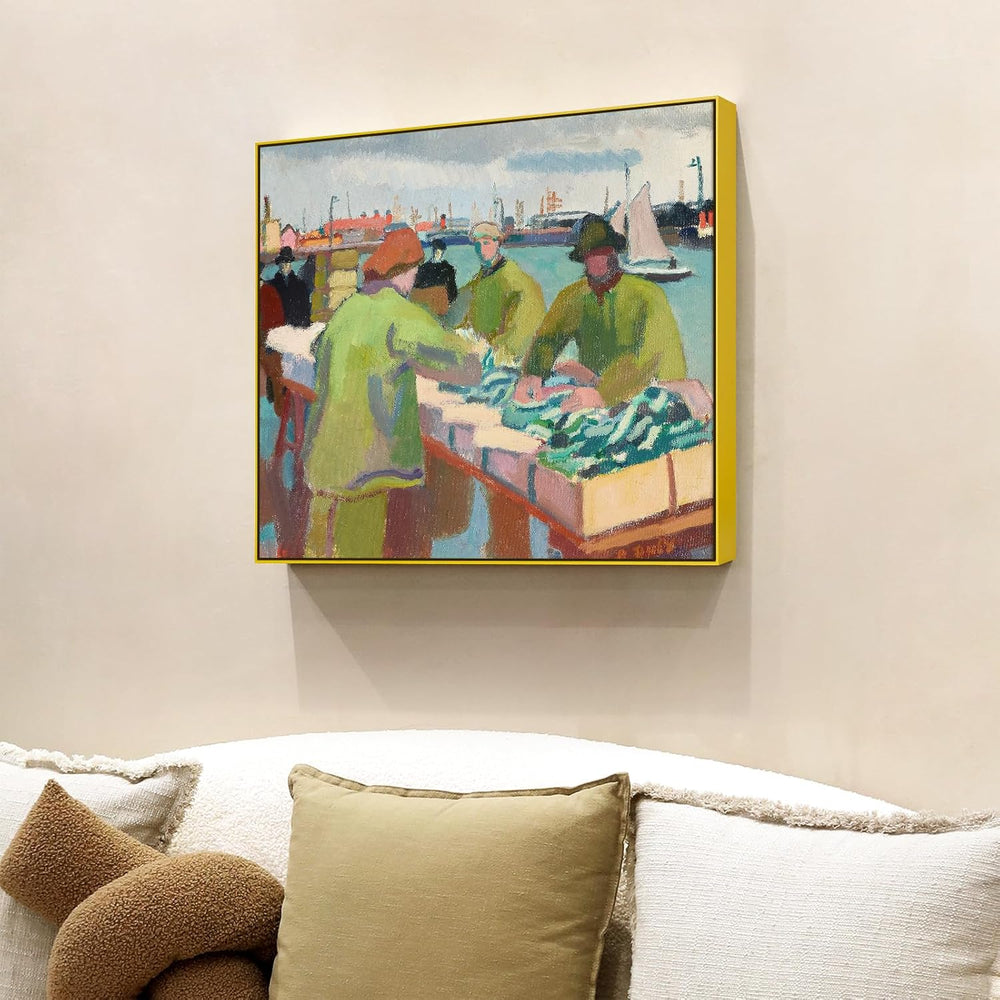24x30 Canvas Floater Frame for Modern Paintings,1.5" Deep,Yellow
