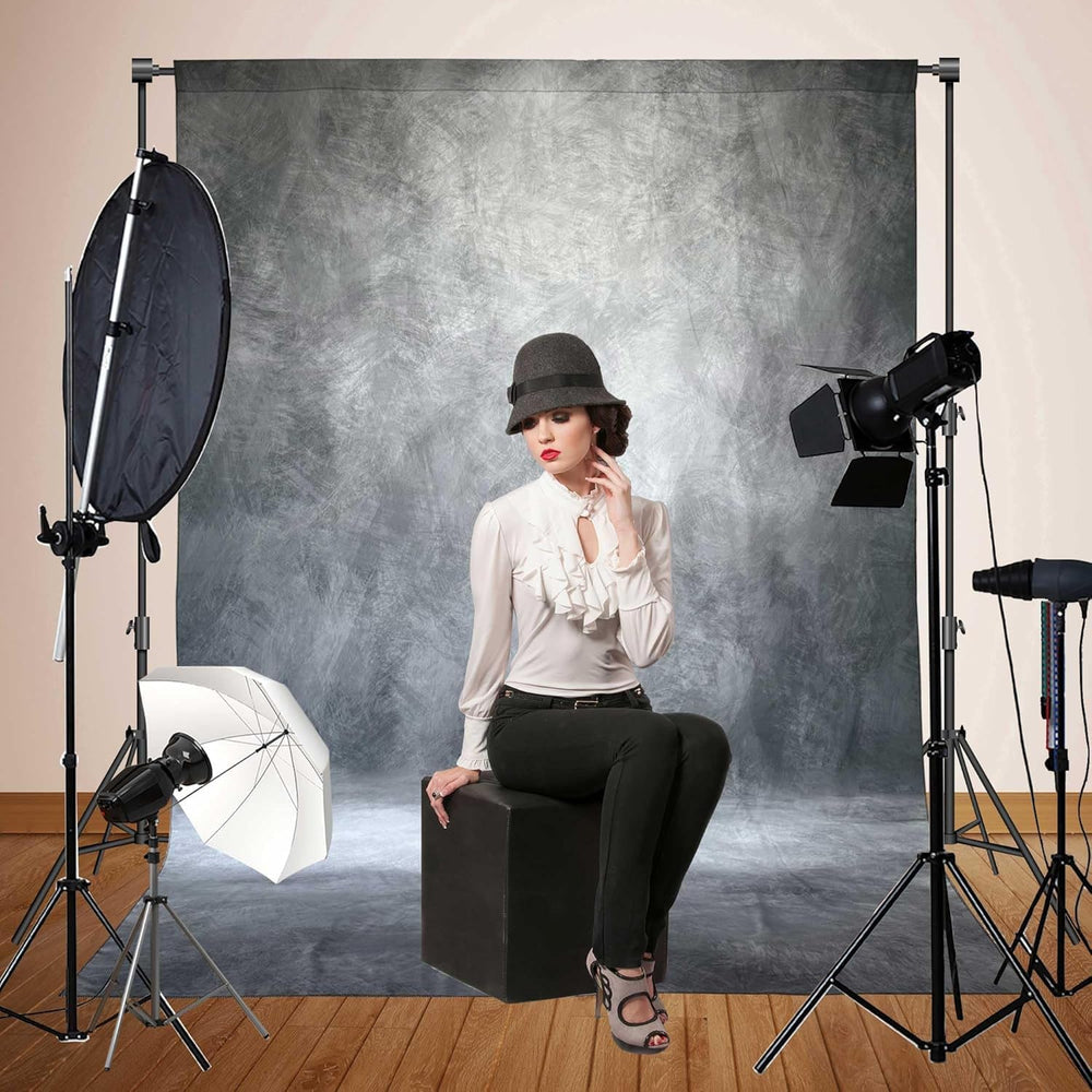 Abstract Photography Backdrop for Photoshoot 8x10ft,Grey,No Stand