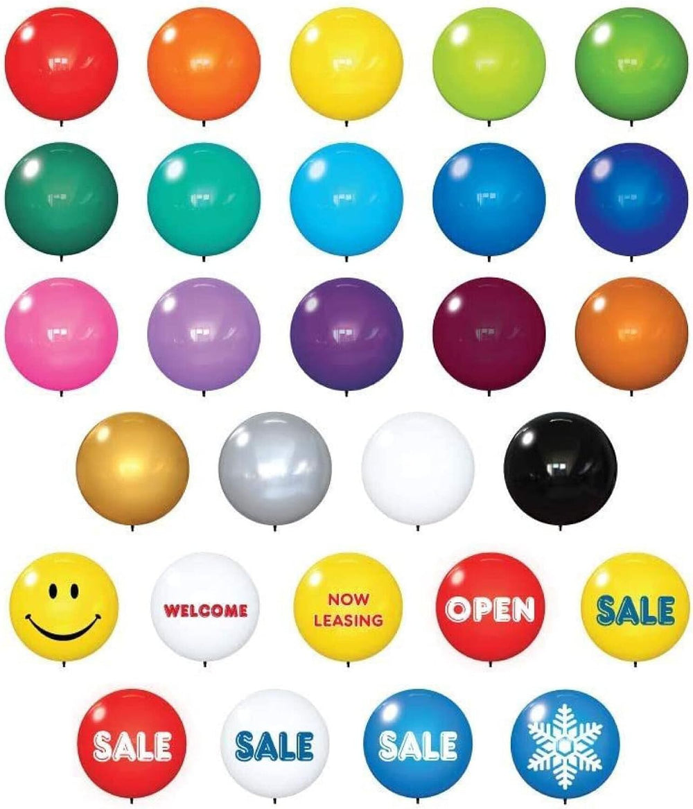 Weatherproof Reusable Balloon Cluster Kit – 5 Outdoor Balloons with Stand | D...