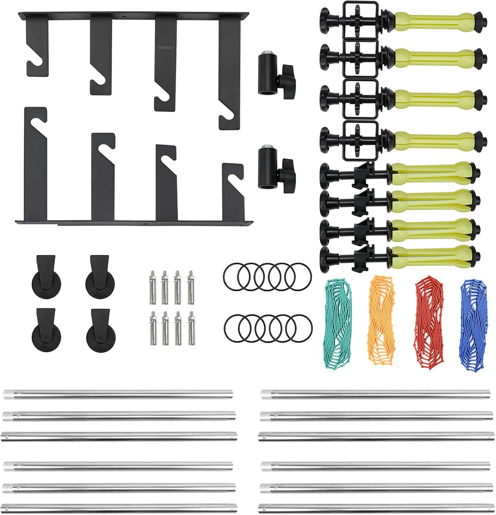 Photography Backdrop Roller Support System, 4 Rollers, 120-inch Stainless Ste...