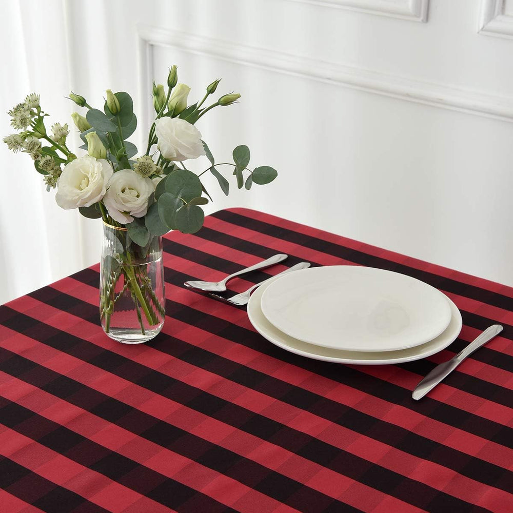 Checkered Tablecloth Stain Resistant Waterproof Wrinkle Resistant Spillproof ...