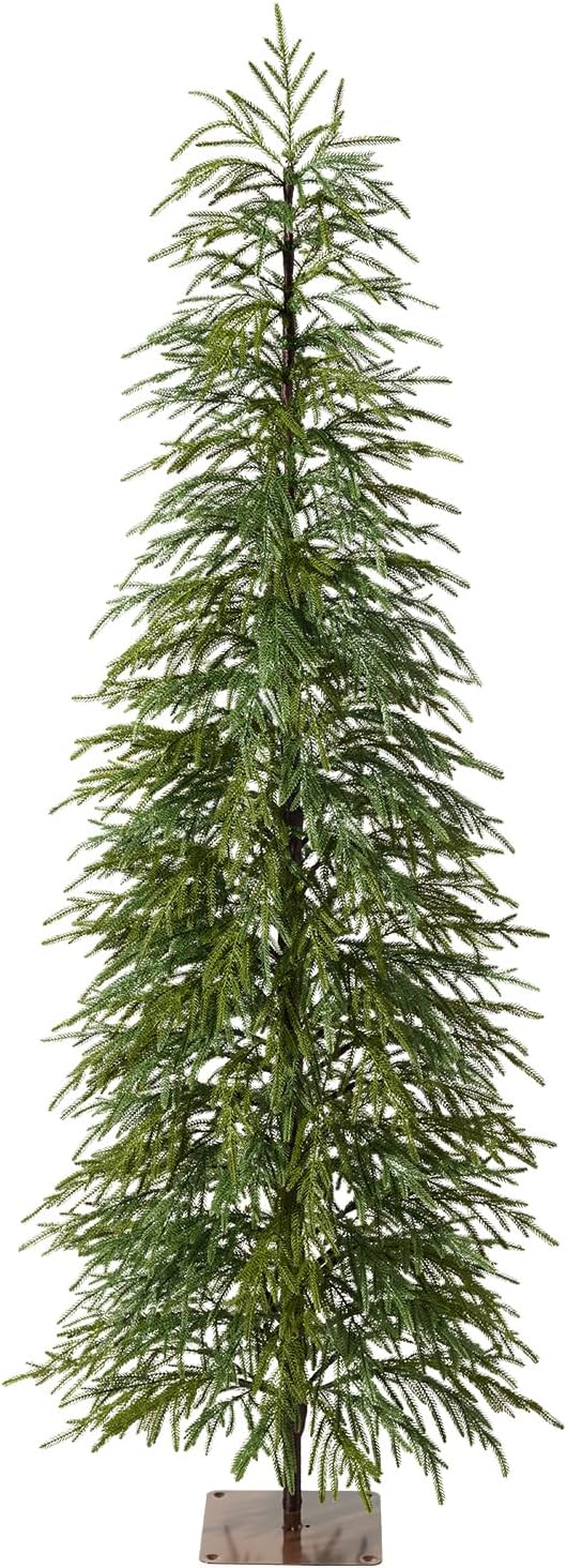 Unlit Christmas Tree,6Ft Skinny Pencil Xmas Tree