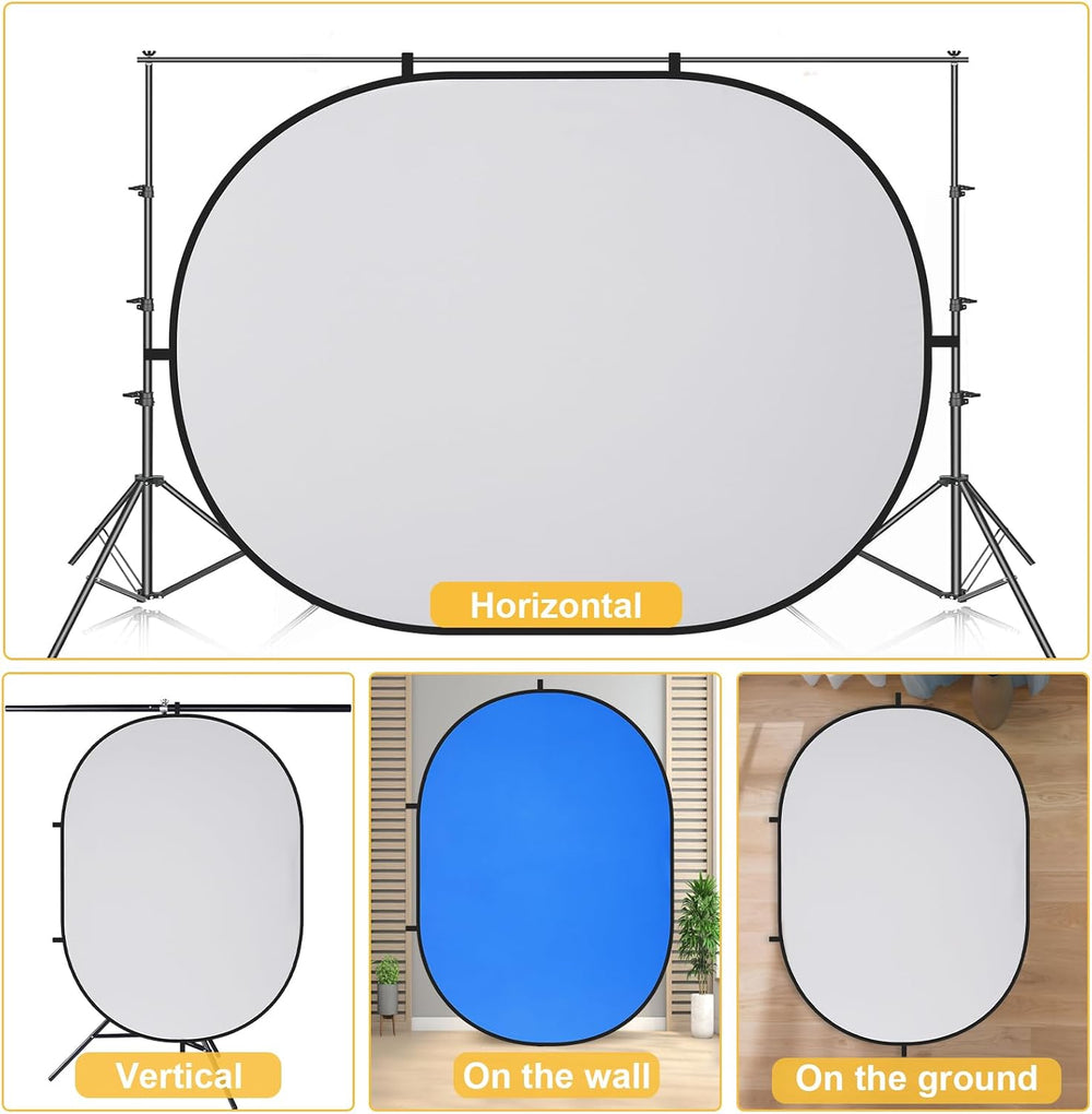 Kate Collapsible Pop-Up Blue Gray Backdrop for Self-Tape Auditions 581