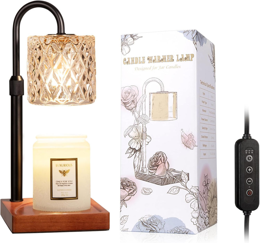 Candle Warmer Lamp with Timer,Wax Melt Warmer Housewarming Gifts for Women