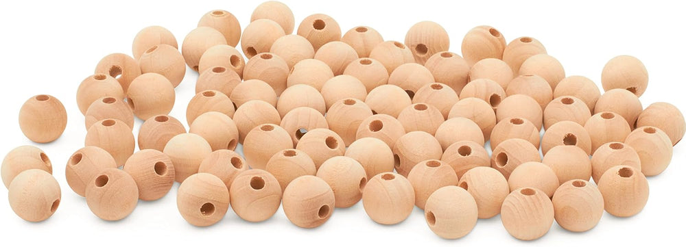 Wooden Beads (13mm) 1/2 x 5/32 Inch Hole Pack of 500 Unfinished Wooden Bead S...