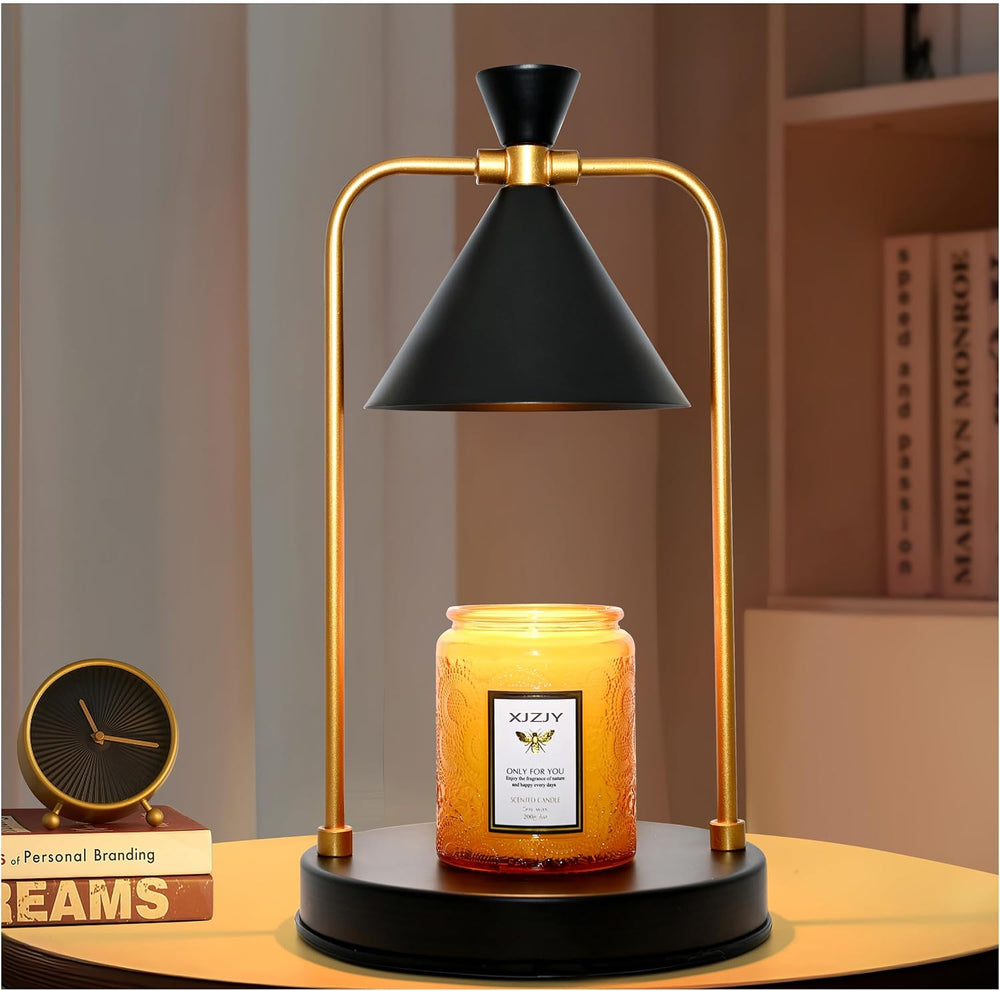 XJZJY Large Black Candle Warmer Lamp with Timer, Modern Home Decor