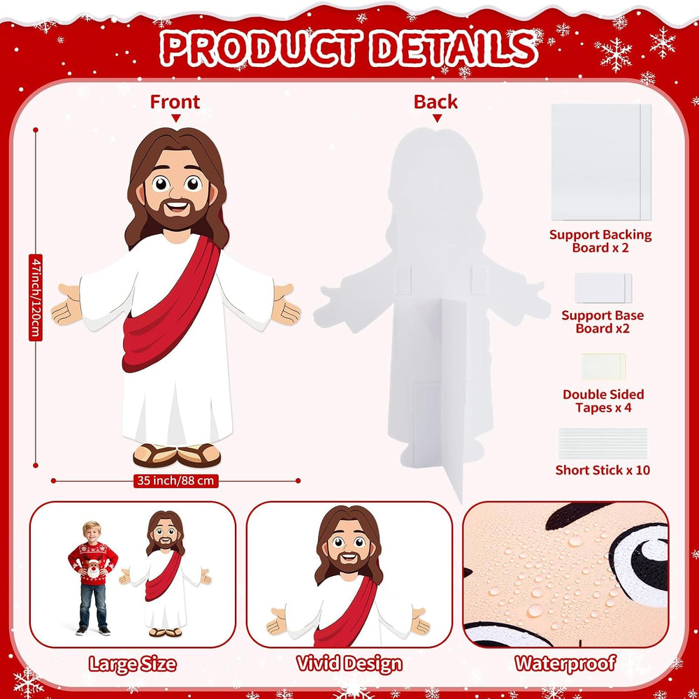 4 Ft Christ Jesus Cutout Stand Up Christmas Party Decor
