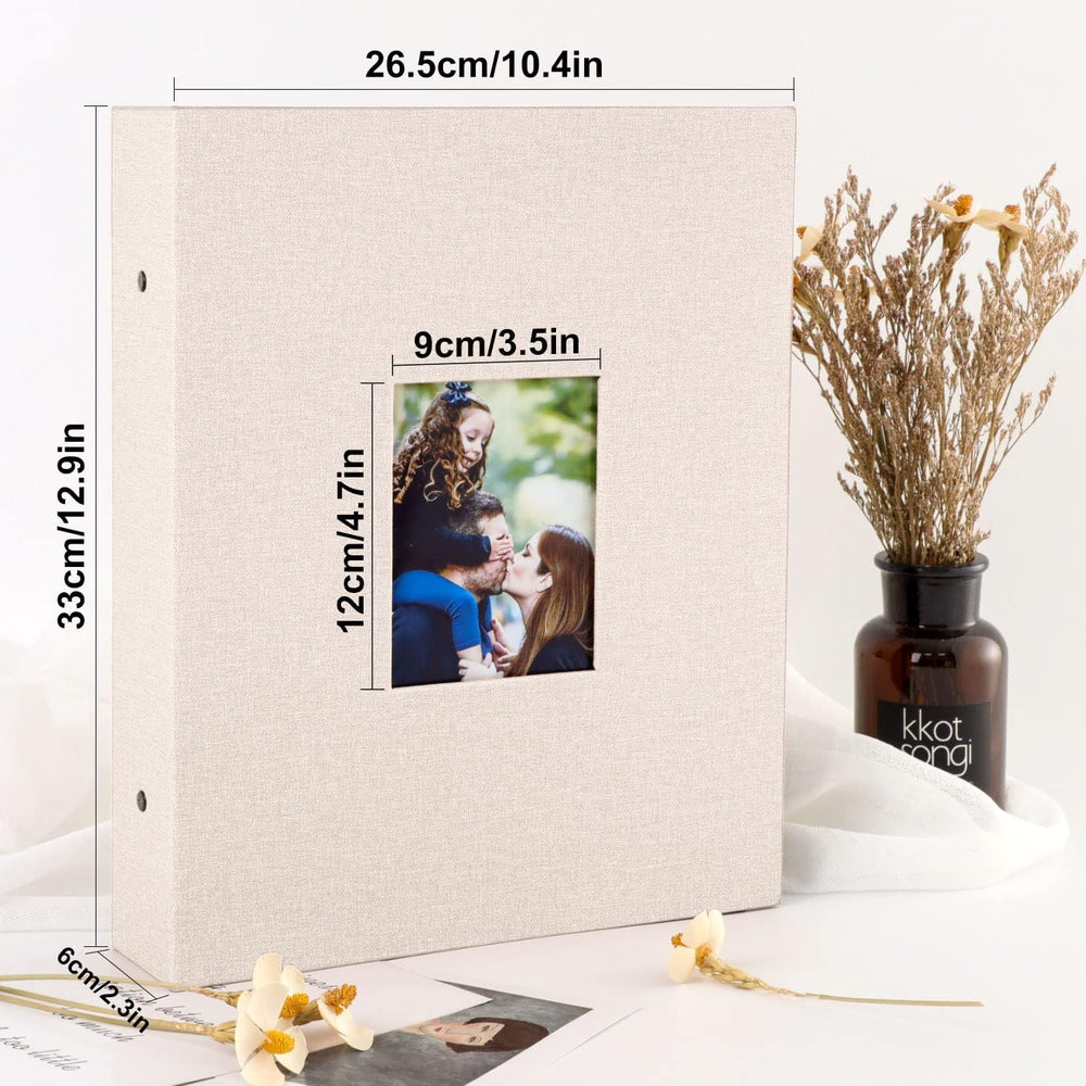 Ywlake Photo Album 4x6 1000 Vertical Pockets, Extra Large Capacity Linen Cove...