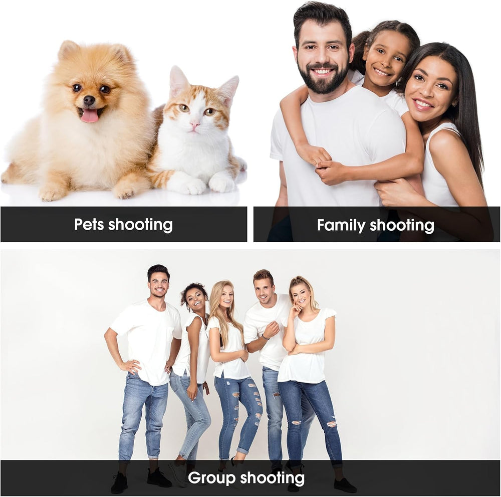 CPLIRIS 10x20ft White Backdrop for Photography, Dual-Size Dual-Pocket Design ...