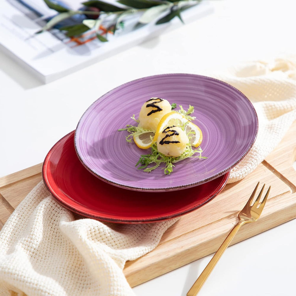 vancasso Bonita Muticolor Salad Plate Set of 6, 7.5 Inch Ceramic Dessert Plat...