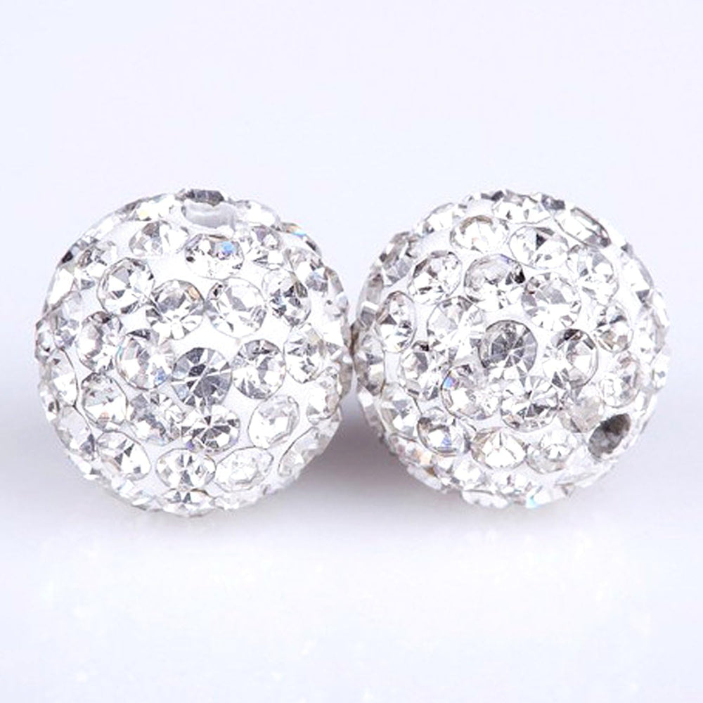 10MM Disco Balls Clay Beads Czech Crystal Shamballa Pave Premium Quality