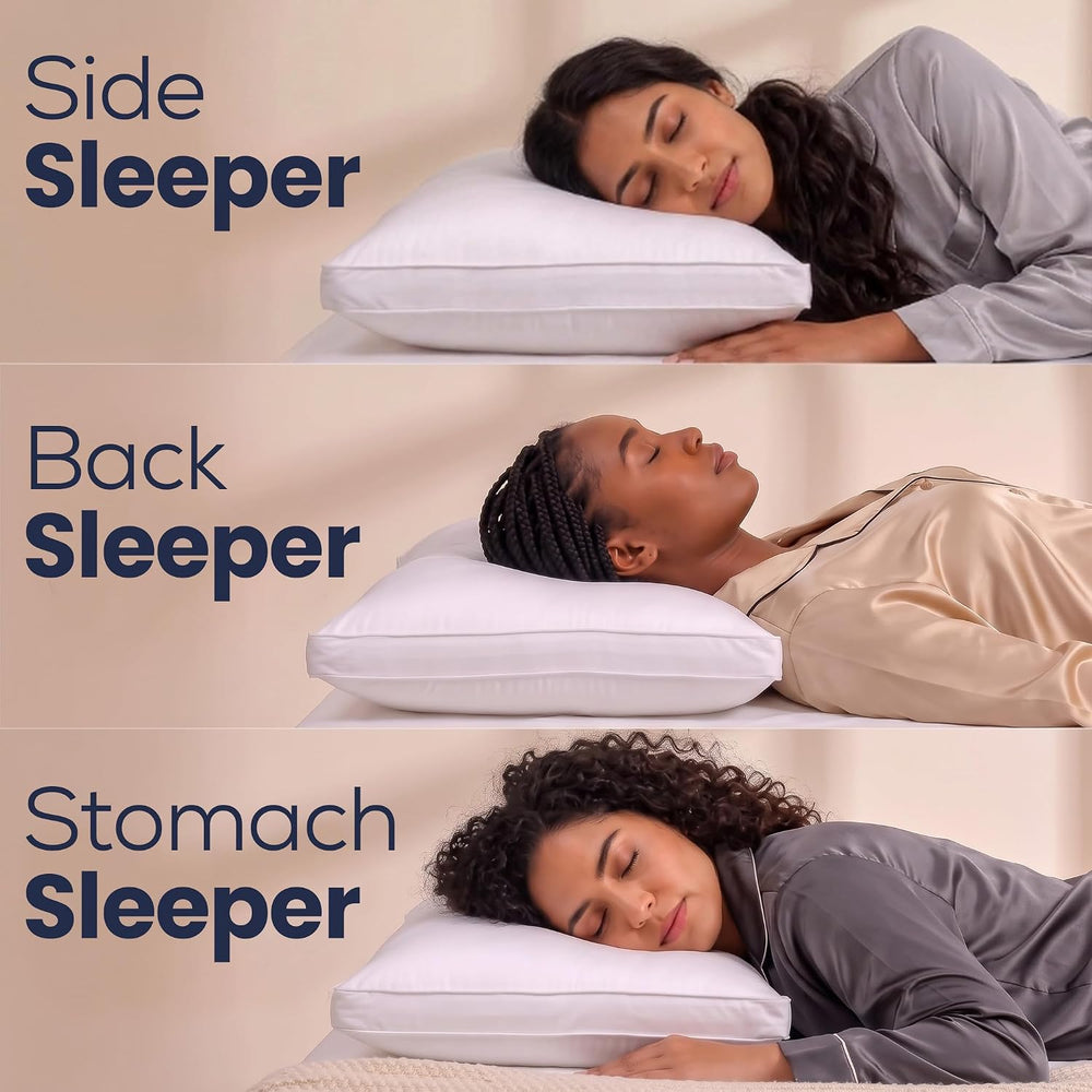 Utopia Bedding Gusset Bed Pillow, Hotel Pillows Standard Size Set of 2