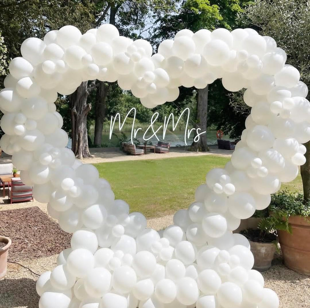 7.2ft Heart-Shaped Metal Balloon Arch Kit for Weddings Valentine's Day Pr...
