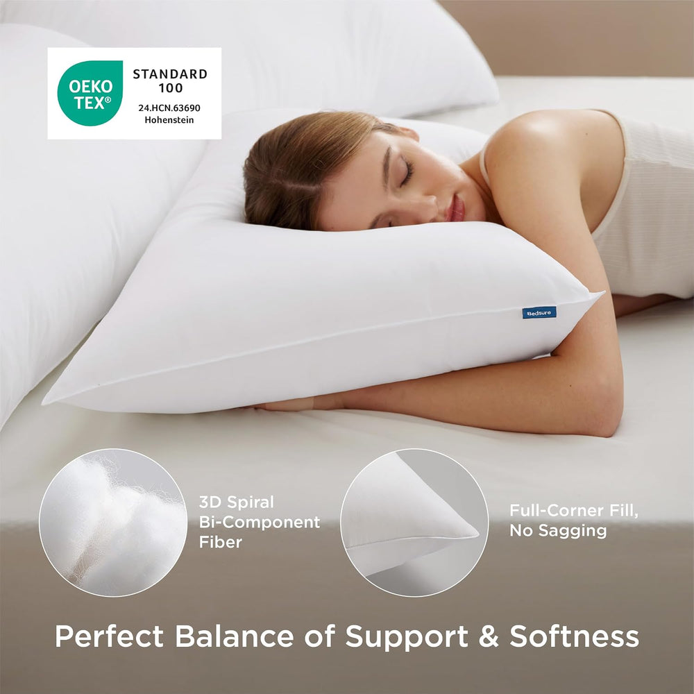 Bedsure Pillows Queen Size Set of 2, Bed Pillows for Sleeping