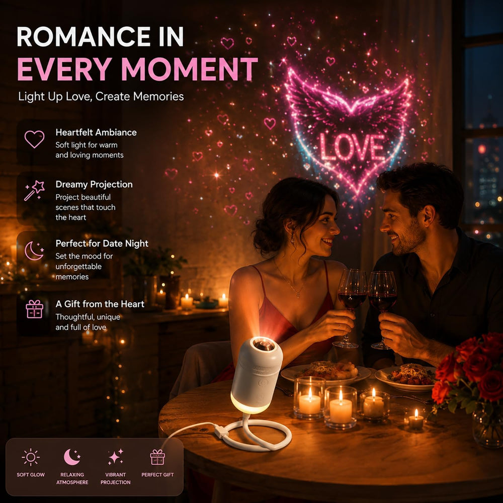 5D Holographic Galaxy Star Projector Night Light, Ocean Wave Ambient Light