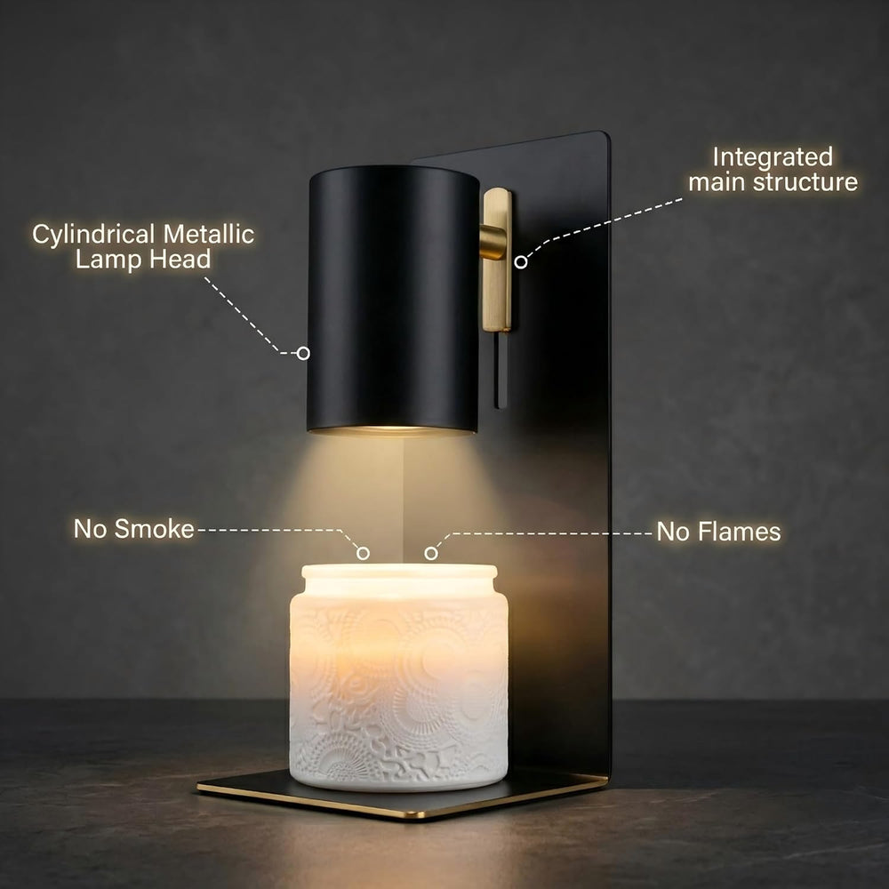 MOAFINA Black Candle Warmer Lamp with Timer,Height Adjustable Dimmable