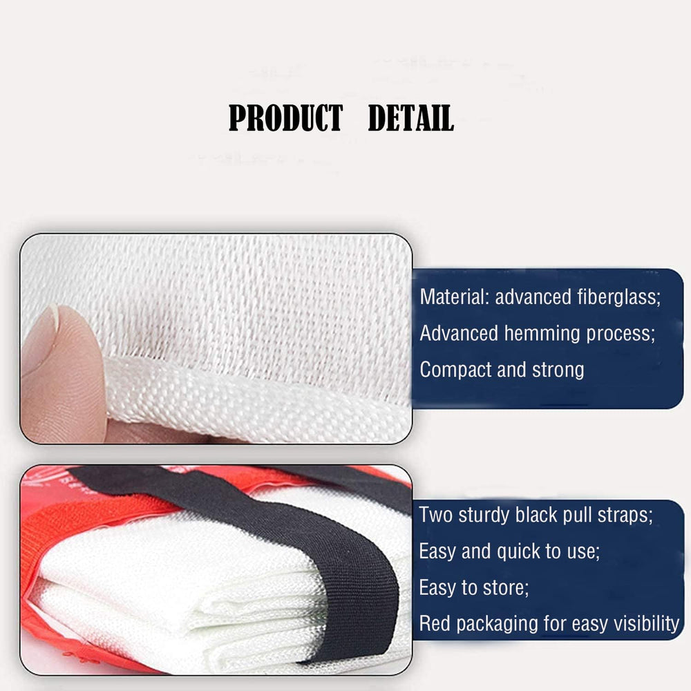 TONYKO Emergency Fire Blanket for Home and Kitchen - Orange - Fire Suppressio...