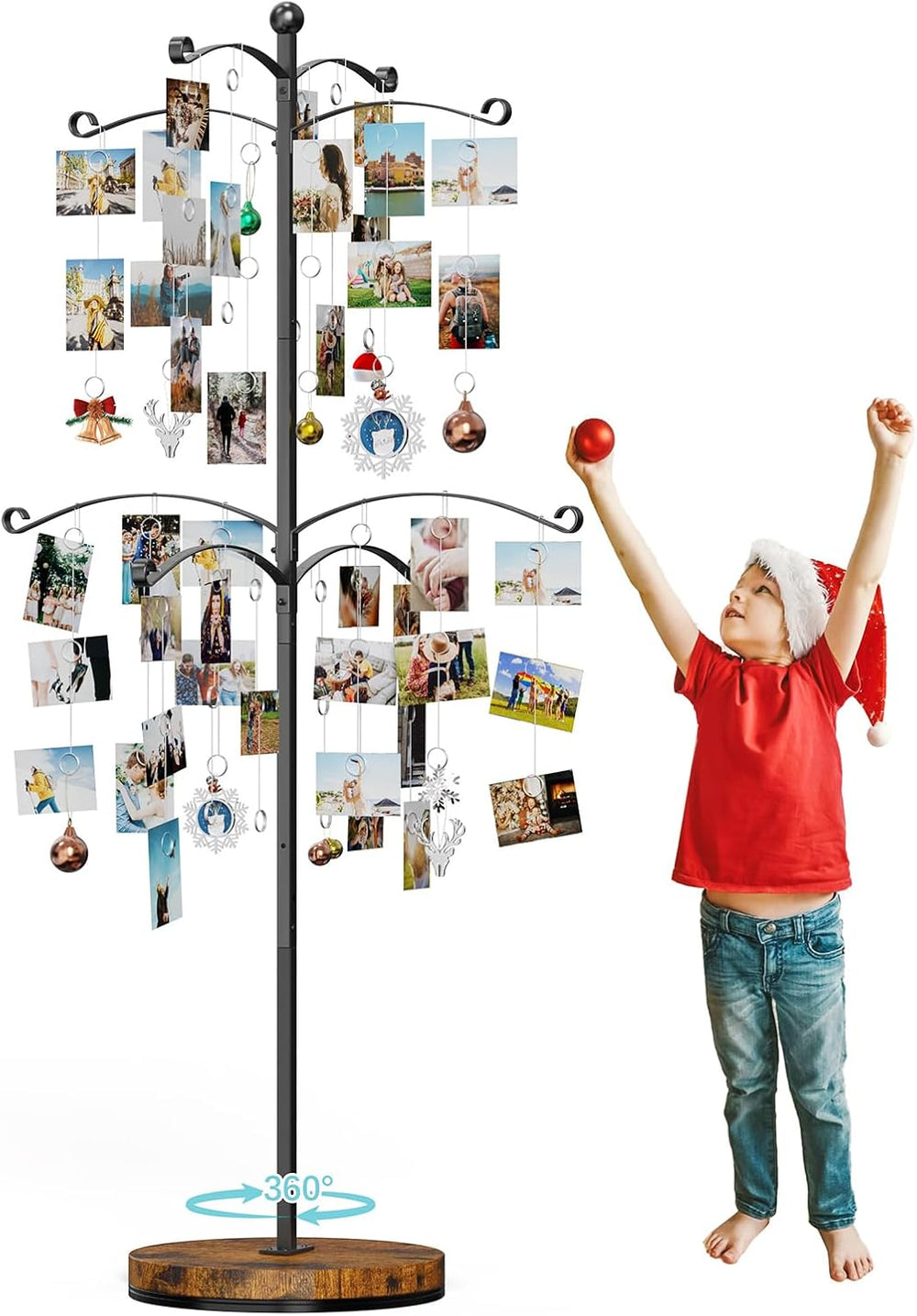 Miratino 5FT Family Tree,Party Photo Display Tree, Picture Holder Stand,90 Cl...