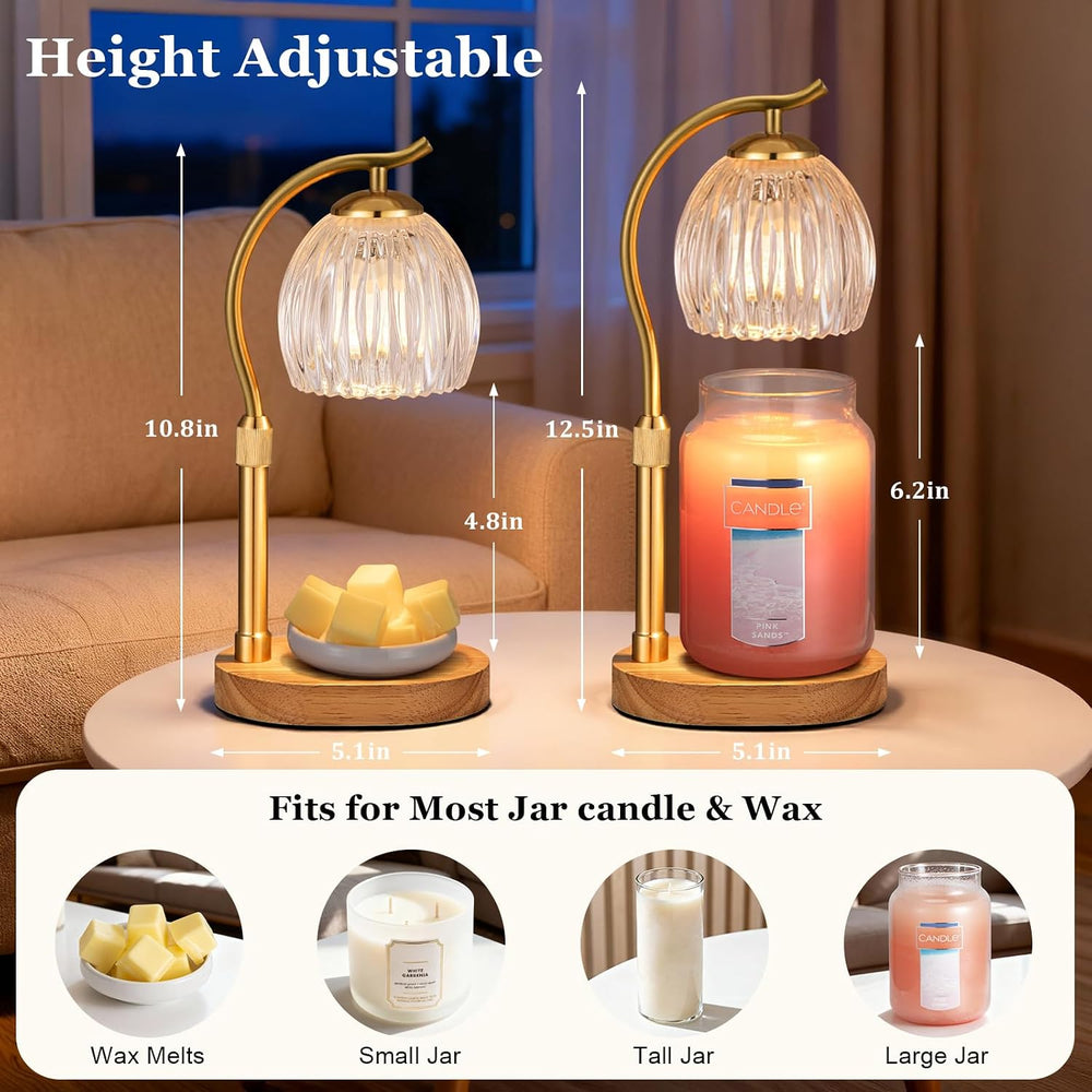 Flower Candle Warmer Lamp with 2 Bulbs- Cozy Home Decor