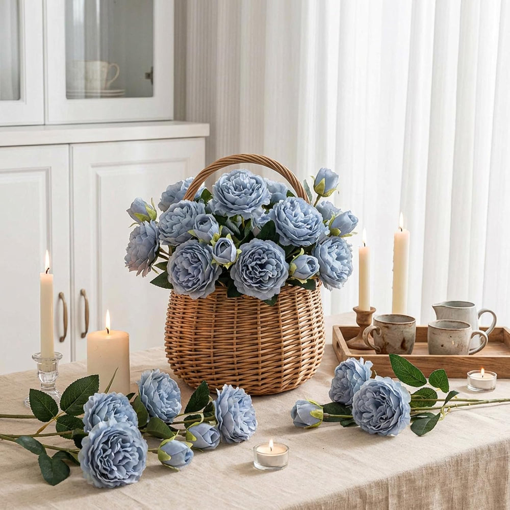 36 Bundles 36 Bundles Artificial Flowers Peonies Roses 108 Heads Fake Silk Pe...
