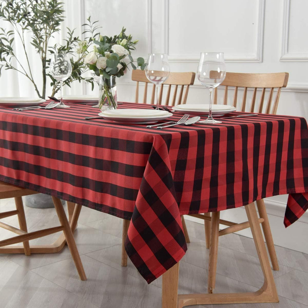 Checkered Tablecloth Stain Resistant Waterproof Wrinkle Resistant Spillproof ...