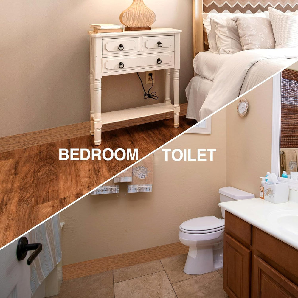Oak Wall Molding Trim 6 Inch x 20 Feet, Wall Base Baseboard Molding Trim Flex...