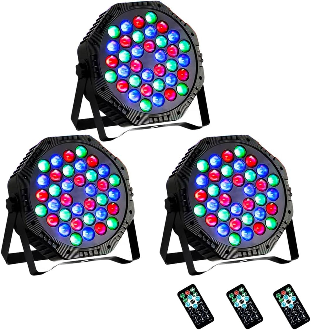 3-Pack DJ Stage Light for Parties LED Par Lights