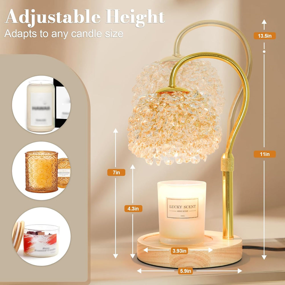 Hisummer Candle Warmer Lamp with Timer, Dimmable Candle Lamp Warmer with 312 ...