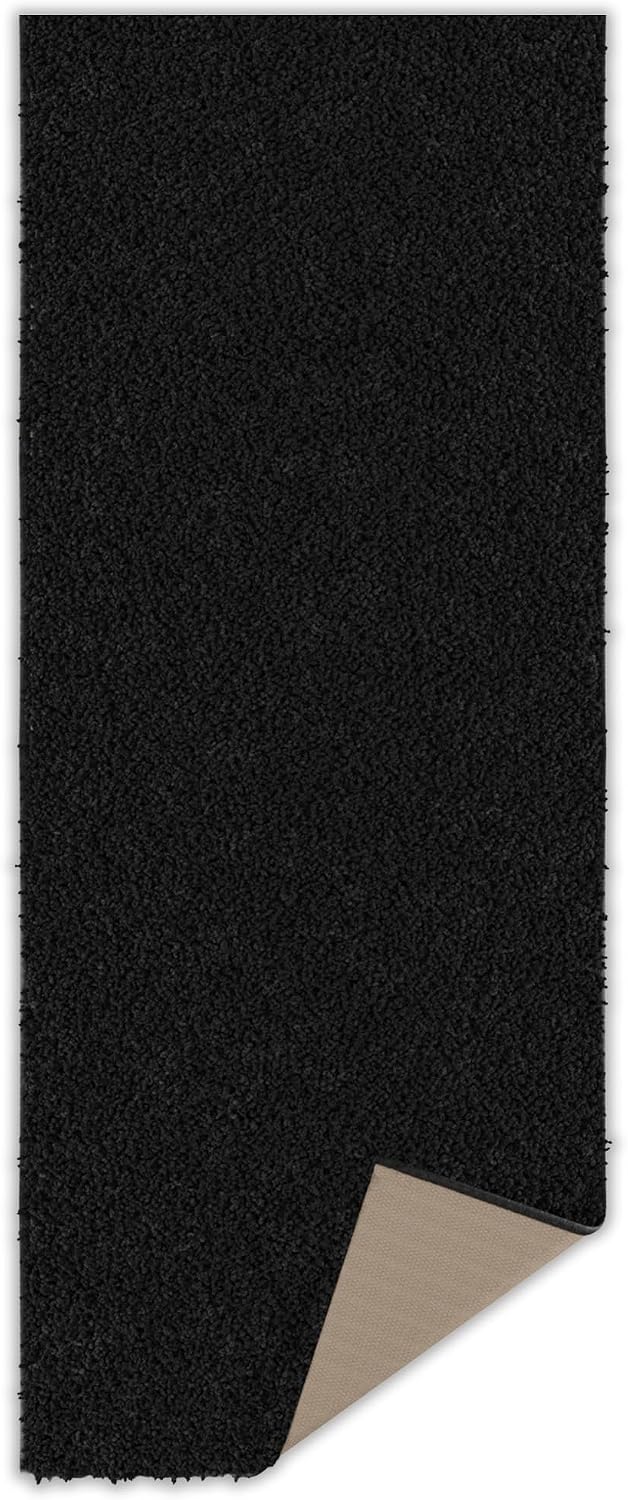 Ottomanson Long Shag Runner Rug 2' x 18', Fluffy Extra Long Hallway R...