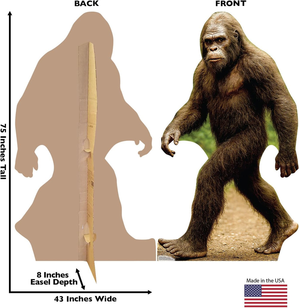 Cardboard People Bigfoot Walking Cardboard Cutout