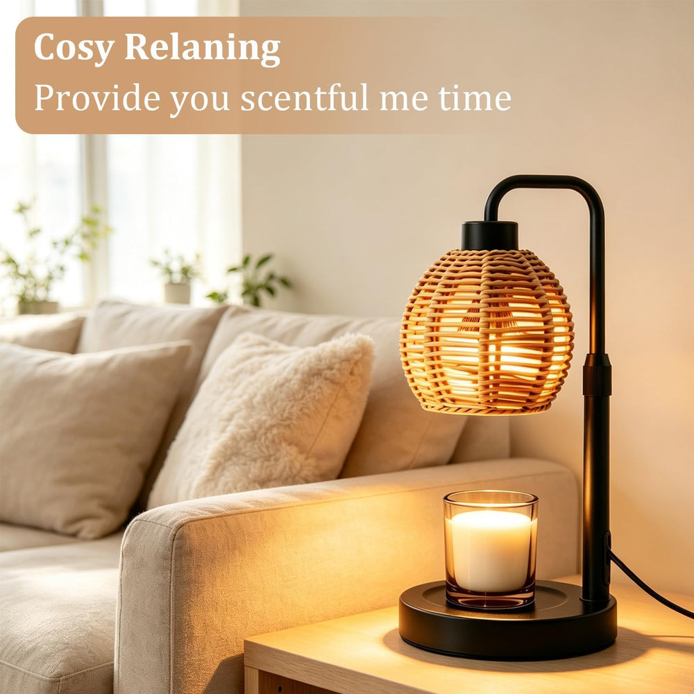 Candle Warmer Lamp with Timer,Dimmable Adjustable Height