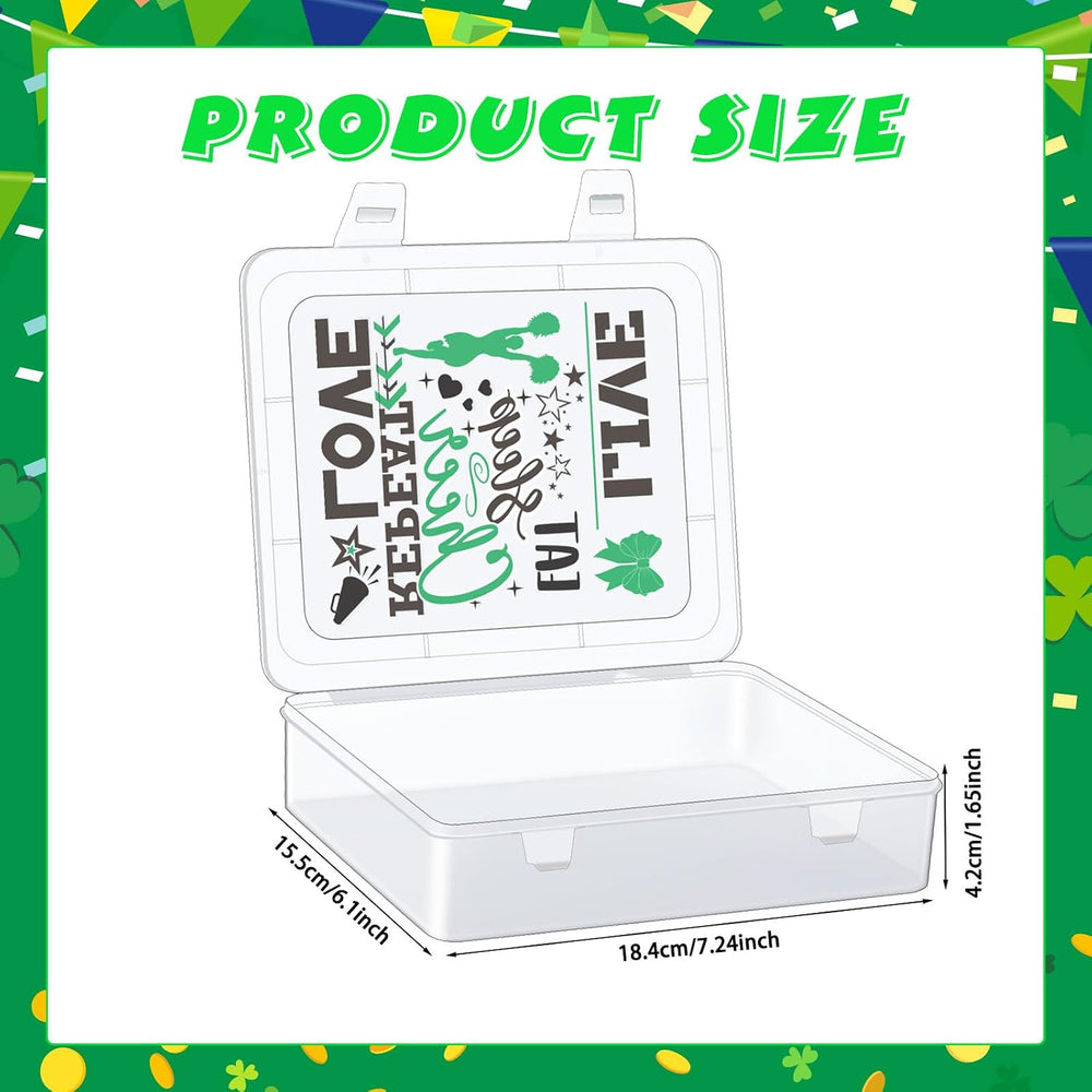 DoubleFill 12 Pcs Large Cheer Bow Box Plastic for Cheer Team Gifts Case Bulk ...