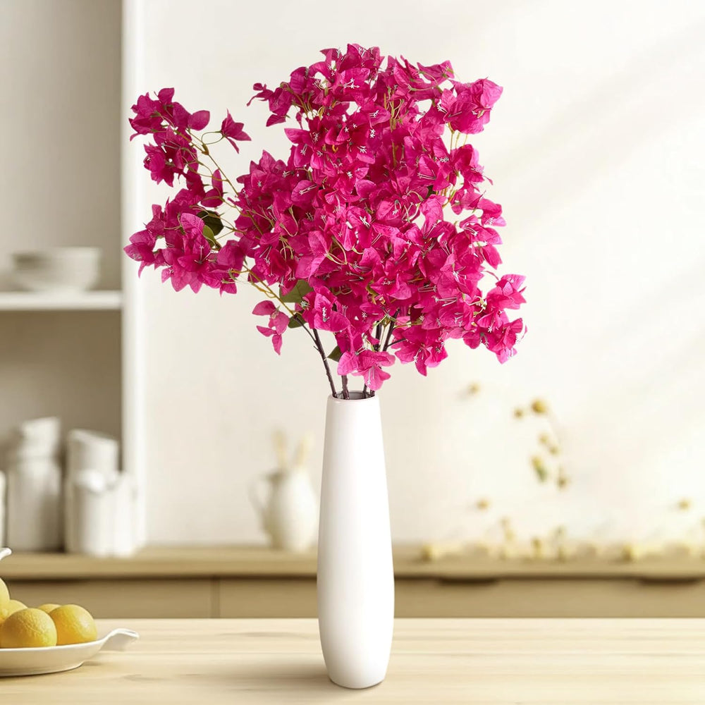 6PCS Silk Bougainvillea Artificial Flowers, UV Resistant, 36 Branches, Long S...