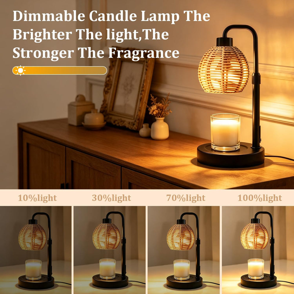 Candle Warmer Lamp with Timer,Dimmable Adjustable Height