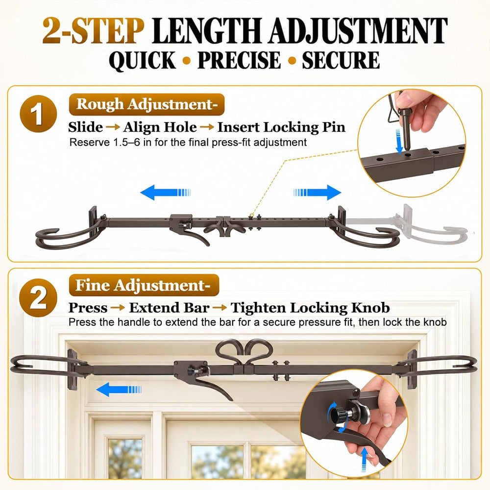MJZ Garland Hanger for Front Door, Adjustable 34"-53" Garland Holde...