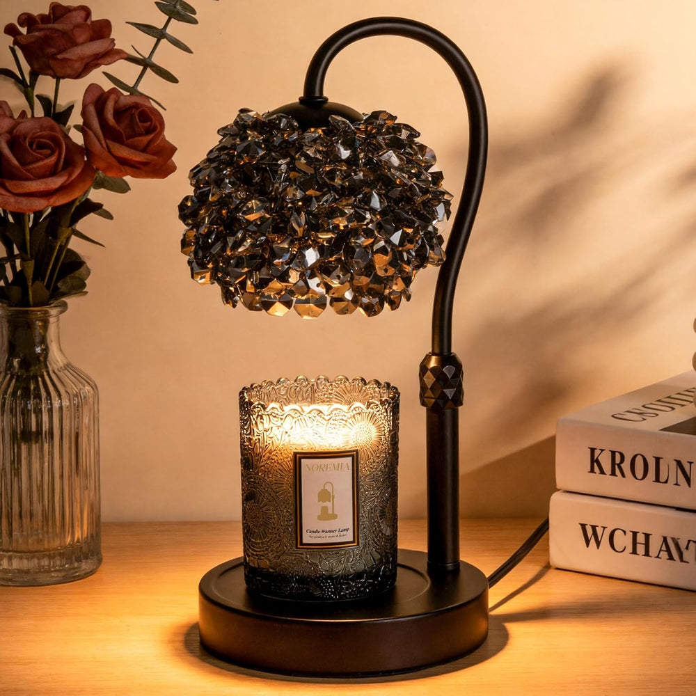 Luxury Crystal Candle Warmer Lamp with Timer & Dimmer