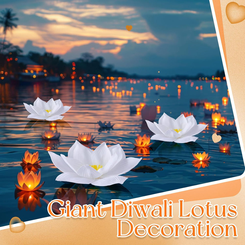 Havawish 3 Pcs Giant Lotus Flowers Decorations for Wedding Reception