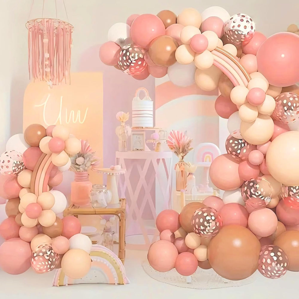 Bazen Half Balloon Arch Stand 7.5FT&6.2FT Wedding Arch Stand With Base Gold
