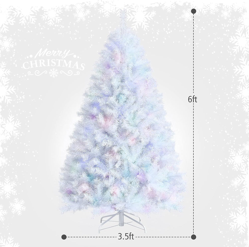 Happygrill 6FT White Christmas Tree Realistic Lush Xmas Tree with 792 PVC &am...
