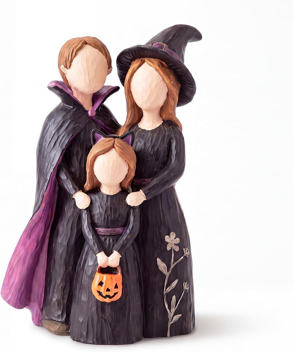 Halloween Decor Indoor, 6" Halloween Family Figurine, Gift for Family