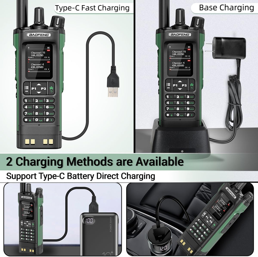 Baofeng Radio DM32 DMR Radio 10W Ham Radio Handheld Rechargeable Walkie Talki...